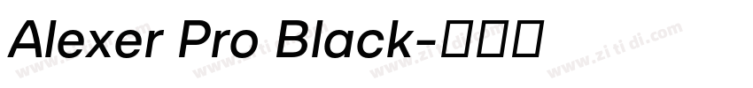Alexer Pro Black字体转换 Alexer Pro Black字体转换